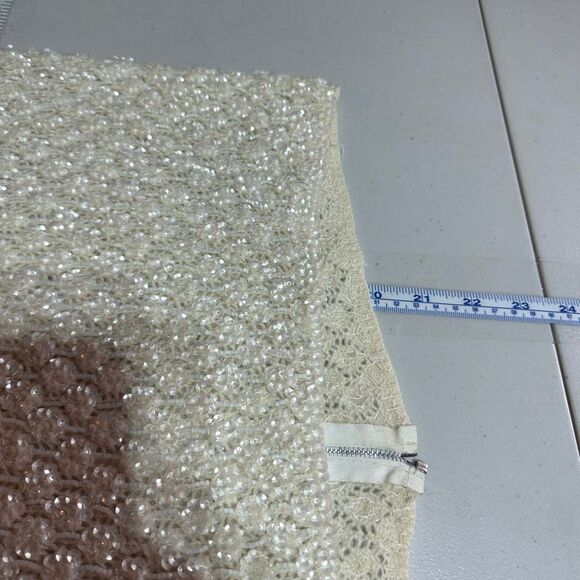 Vintage Handmade Wool Sequin Encrusted Cavanagh’s Off White Sweater Size S Party - Picture 9 of 13